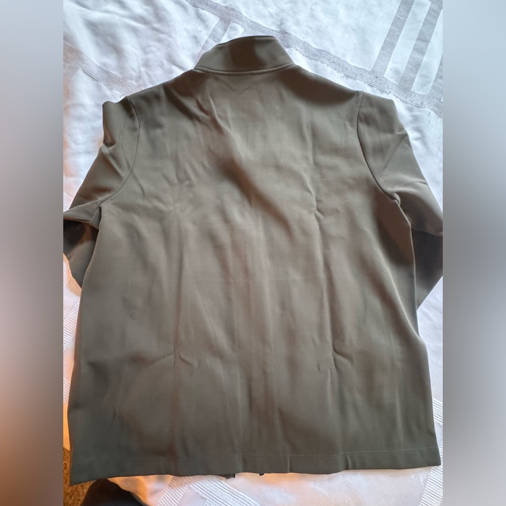 Dark green men’s full zip jacket size Large